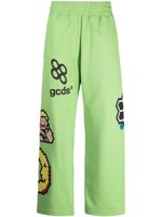 GCDS pantalon de jogging Plush à motif imprimé - Vert - thumbnail