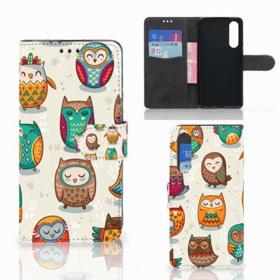 Huawei P30 | Telefoonhoesje | Met pasjeshouder | Vrolijke Uilen