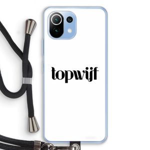 Topwijf Wit: Xiaomi Mi 11 Lite Transparant Hoesje met koord
