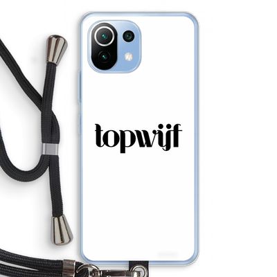 Topwijf Wit: Xiaomi Mi 11 Lite Transparant Hoesje met koord