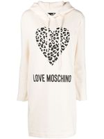 Love Moschino robe à logo imprimé - Tons neutres