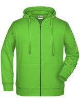 James & Nicholson JN8026 Men´s Zip-Hoody - /Lime-Green - M