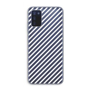 Strepen zwart-wit: Samsung Galaxy A03s Transparant Hoesje