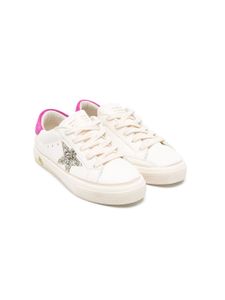 Golden Goose Kids baskets Old School Young en cuir - Blanc