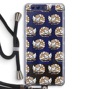 Slapende poes: Honor 9 Transparant Hoesje met koord