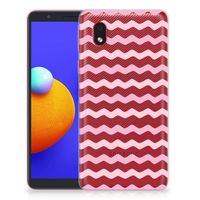 Samsung Galaxy A01 Core TPU bumper Waves Roze - thumbnail