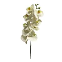 Kunstbloem Orchidee Bora - wit - 108 cm - losse stelen - kunst zijdebloem - Phalaenopsis