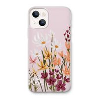 Painted wildflowers: iPhone 13 mini Transparant Hoesje