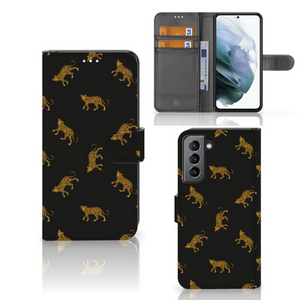 Telefoonhoesje met Pasjes voor Samsung Galaxy S21 FE Leopards