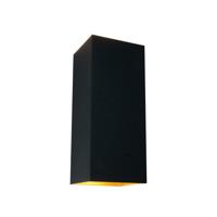 Artdelight Wandlamp Dante XL 2 lichts 24 x 10 cm zwart goud