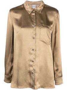 ASPESI chemise satinée à manches longues - Marron