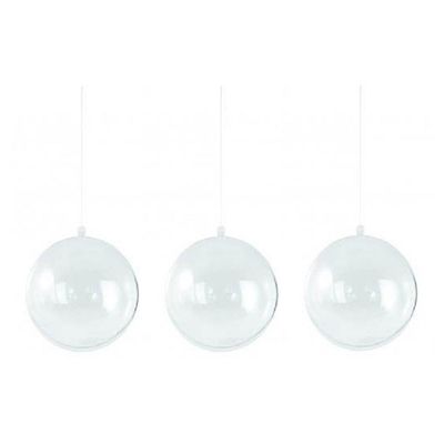 100x stuks transparante hobby/DIY kerstballen 7 cm