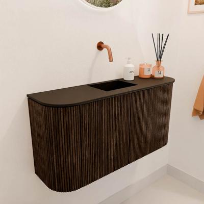 Toiletmeubel Mondiaz Joya | 83.2 cm | Meubelkleur Walnut | Faye wastafel Urban Midden | Zonder kraangat(en) Toiletmeubel Mondiaz Joya | 83.2 cm | Meubelkleur Walnut | Faye wastafel Urban Midden | Zonder kraangat(en)