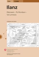Wandelkaart - Topografische kaart 1214 LLanz | Swisstopo - thumbnail