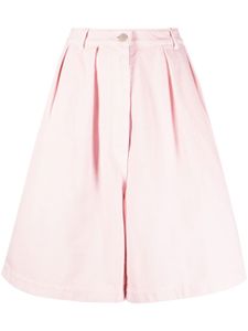 Raf Simons short en jean à design plissé - Rose