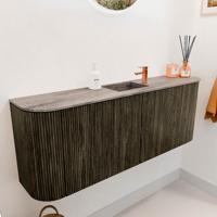 Toiletmeubel Mondiaz Joya Dlux | 113.2 cm | Meubelkleur Shadow | Faye wastafel Oza Wasbak Midden | 1 kraangat