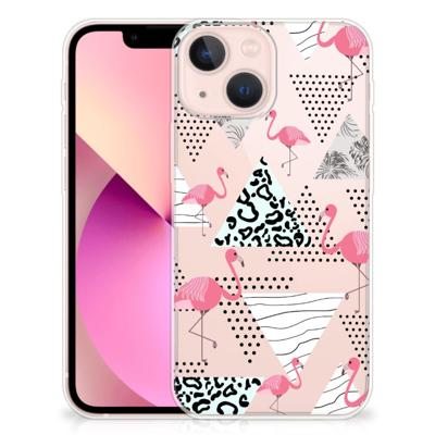 iPhone 13 mini | TPU Hoesje | Flamingo Triangle