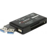Delock 91758 SuperSpeed USB 5 Gbps kaartlezer voor CF / SD / Micro SD / MS / M2 / xD-geheugenkaarten Delock 91758 SuperSpeed USB 5 Gbps kaartlezer voor CF / SD / Micro SD / MS / M2 / xD-geheugenkaarten