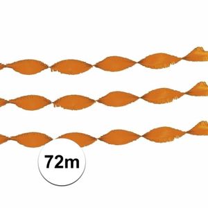 3x Feest of verjaardag versiering slinger oranje 24 meter