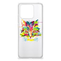 Xiaomi Redmi 10C Telefoonhoesje met Naam Cat Color - thumbnail