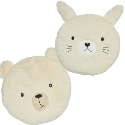 Dieren sierkussens kinderkamer - ijsbeer en konijn - 30 cm - polyester