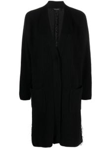 Fabiana Filippi cardigan mi-long à détails en tweed - Noir