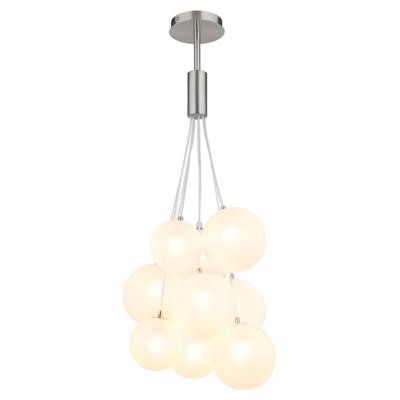 Globo Nikkel hanglampBallgi bol wit glas - 56144-9HN