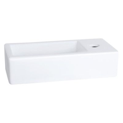 Differnz Ravo Fontein - 38.5x18.5x9.5cm - 1 kraangat rechts - keramiek wit 38.005.33