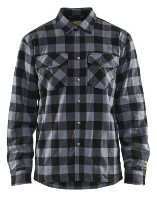 Blåkläder Overhemd flanel 32251131 | Donkergrijs/Zwart | Maat XL - 7330509414170