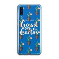 Cactus quote: Samsung Galaxy A50 Transparant Hoesje