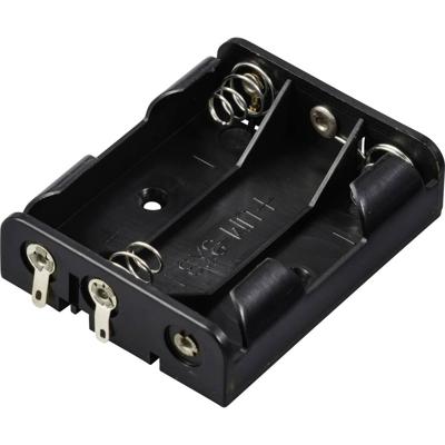 TRU COMPONENTS TC-13220532 Batterijhouder Aantal cellen: 3 AA (penlite) Soldeeraansluiting (l x b x h) 60 x 48 x 16 mm