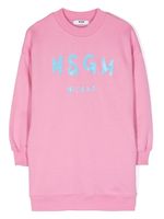 MSGM Kids robe-pull à logo imprimé - Rose