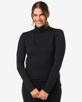 HEMA Dames Thermoshirt Met Col Zwart (zwart)