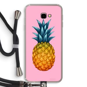 Grote ananas: Samsung Galaxy J4 Plus Transparant Hoesje met koord