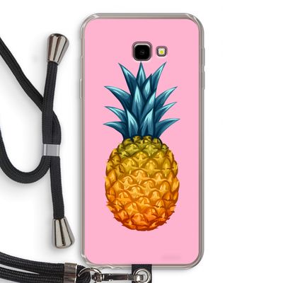 Grote ananas: Samsung Galaxy J4 Plus Transparant Hoesje met koord