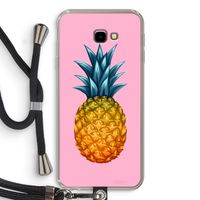 Grote ananas: Samsung Galaxy J4 Plus Transparant Hoesje met koord