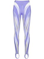 Mugler legging Spiral à empiècements - Violet