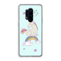 Regenboog eenhoorn: OnePlus 8 Pro Transparant Hoesje