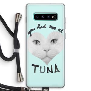 You had me at tuna: Samsung Galaxy S10 Plus Transparant Hoesje met koord