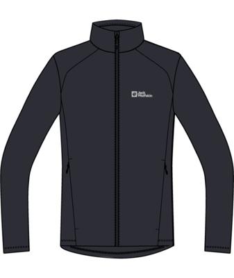Jack wolfskin Kolenberg Fz Fleece Heren Phantom XL