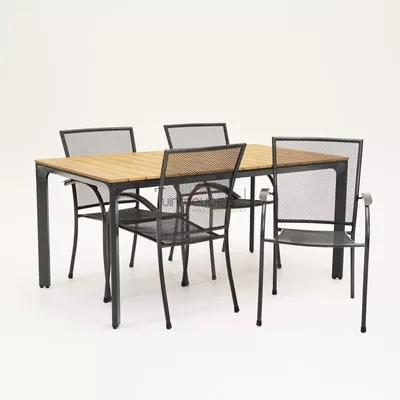 Tuinstoel Nordic met Arezzo tafel 160 x 90 cm