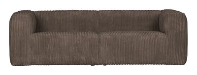 WOOOD Bank 'Bean' 3,5-zits, Rib, kleur Mud