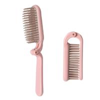 Draagbare vouwen ABS handvat make-up haar kam lengte: 18cm (roze)