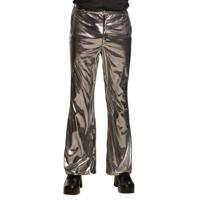 Disco broek - zilver - heren - carnaval - disco thema - disco kleding - glimmend Disco broek - zilver - heren - carnaval - disco thema - disco kleding - glimmend