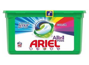 Ariel wasmiddel pods - 40 pods - Touch van Lenor - kleur