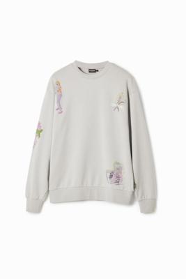 Aquarel illustraties sweatshirt - BLACK - XL