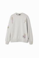 Aquarel illustraties sweatshirt - BLACK - XL
