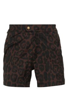 TOM FORD short de bain à imprimé graphique - Marron