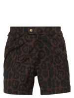 TOM FORD cheetah-print swim shorts - Marron