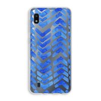 Blauwe pijlen: Samsung Galaxy A10 Transparant Hoesje